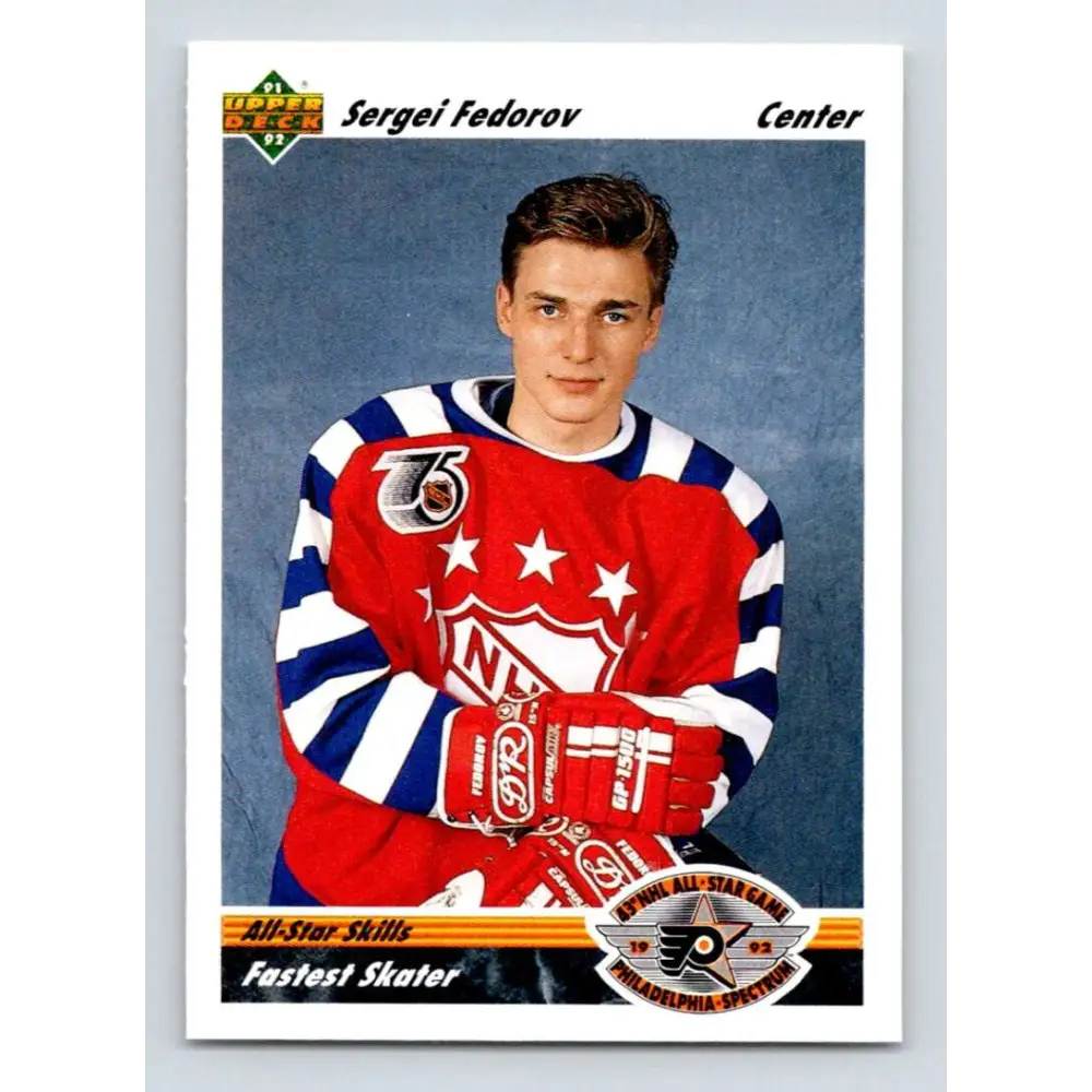1991-92 Upper Deck #631 Sergei Fedorov AS NM-MT Detroit Red Wings Hockey Card