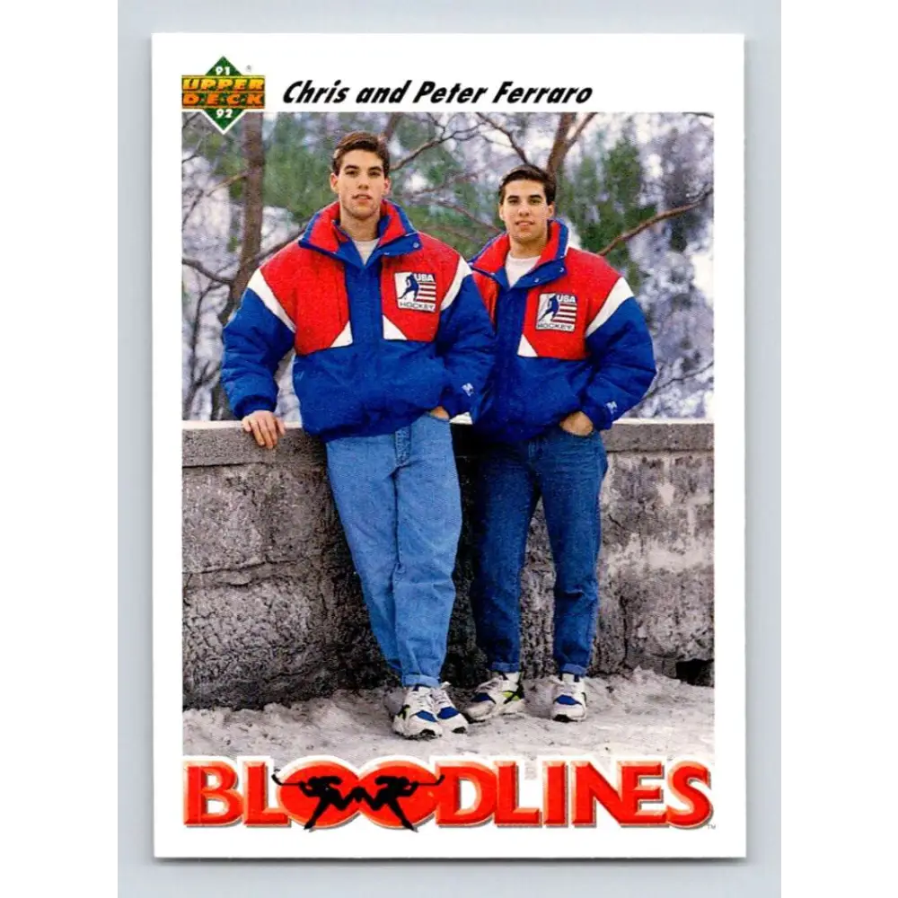 1991-92 Upper Deck #648 Peter Ferraro/Chris Ferraro NM-MT Hockey Card