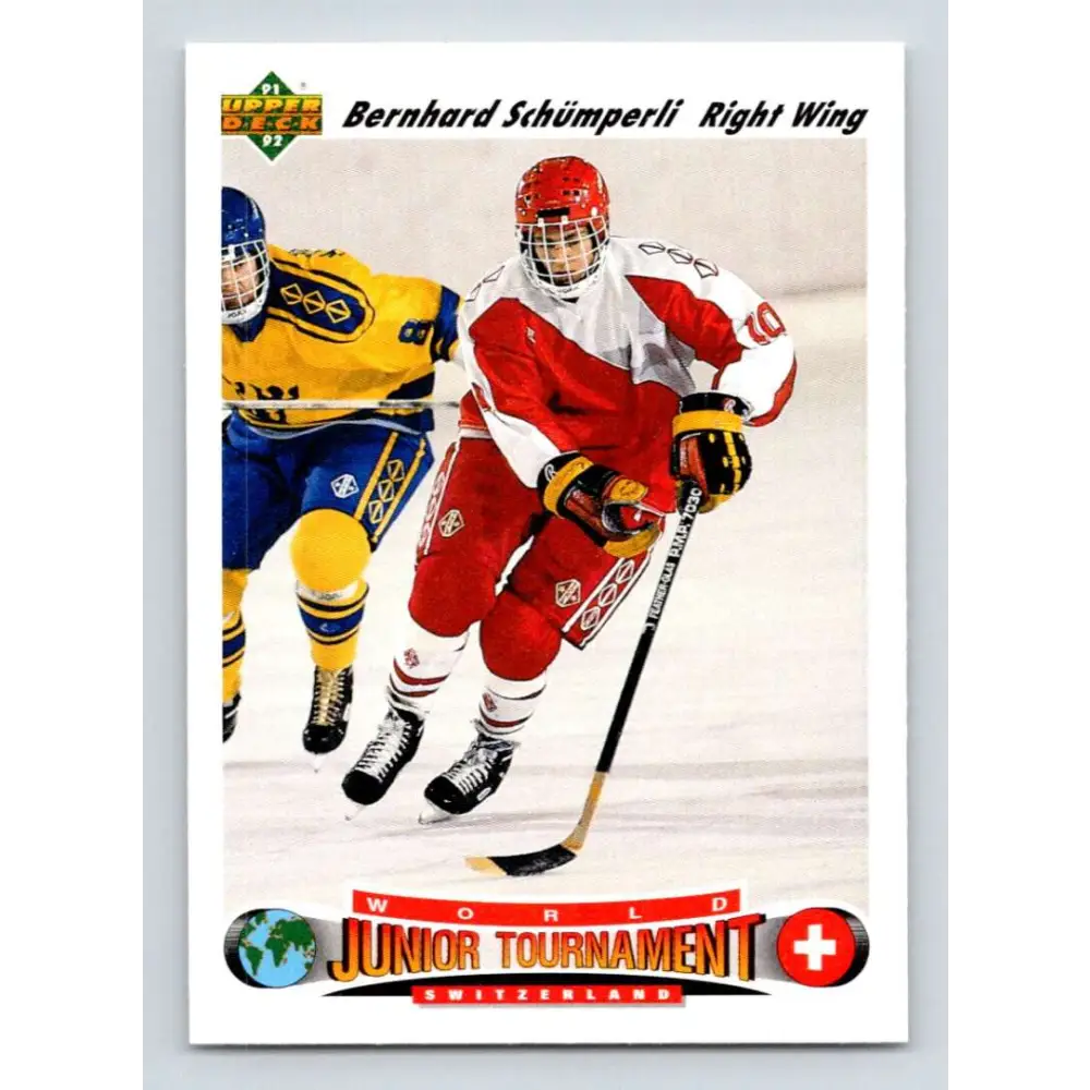 1991-92 Upper Deck #667 Bernhard Schumperli NM-MT RC Rookie Hockey Card