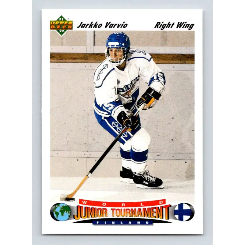 1991-92 Upper Deck #676 Jarkko Varvio NM-MT RC Rookie Hockey Card