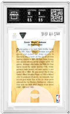 Upper Deck Magic Johnson Arena Club 1991-92 All-Star basketball card