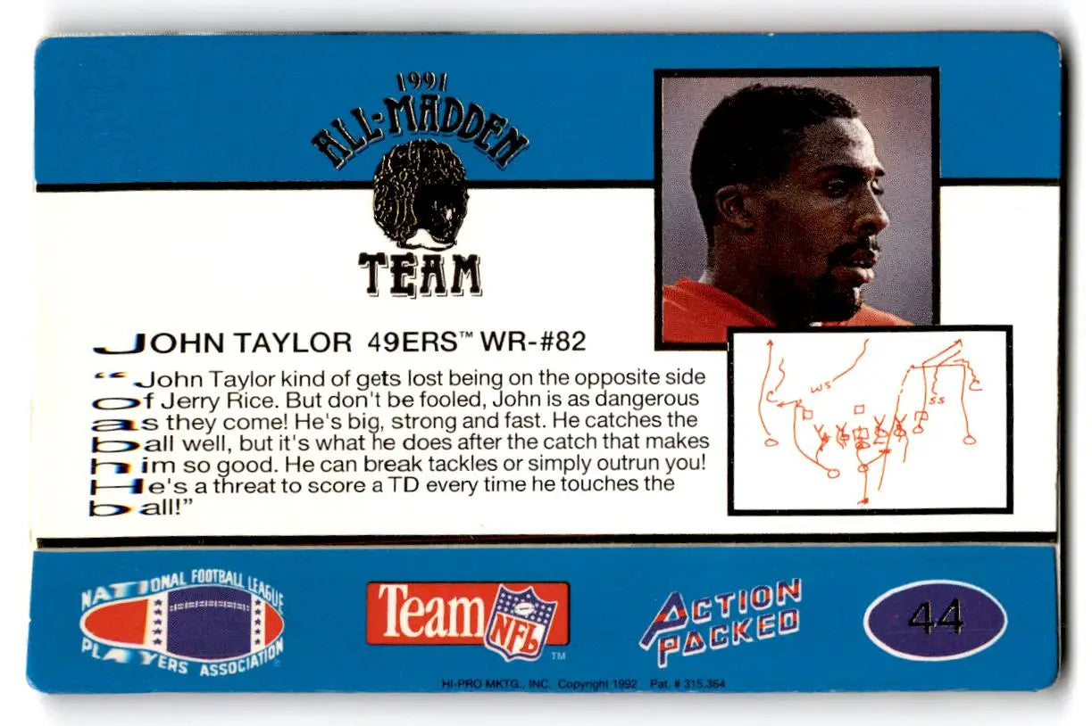 1991 Action Packed All-Madden #44 John Taylor - Trading Cards