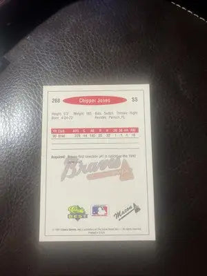 Chipper Jones baseball card from 1991 Classic Best Minor League collection
