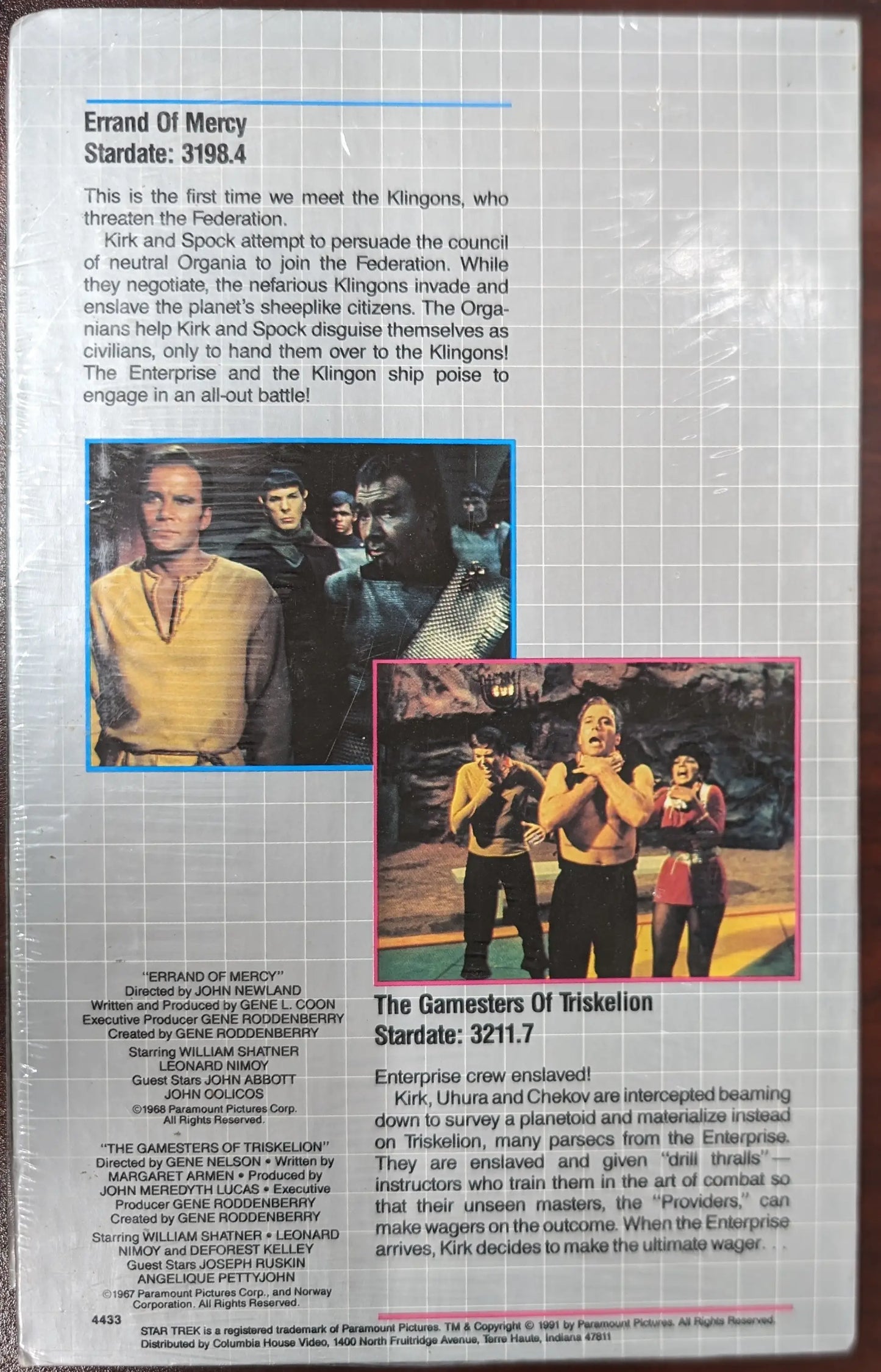 VHS tape case featuring Emanuelle in America and The Cannibals of Trinidad for Columbia House Star Trek