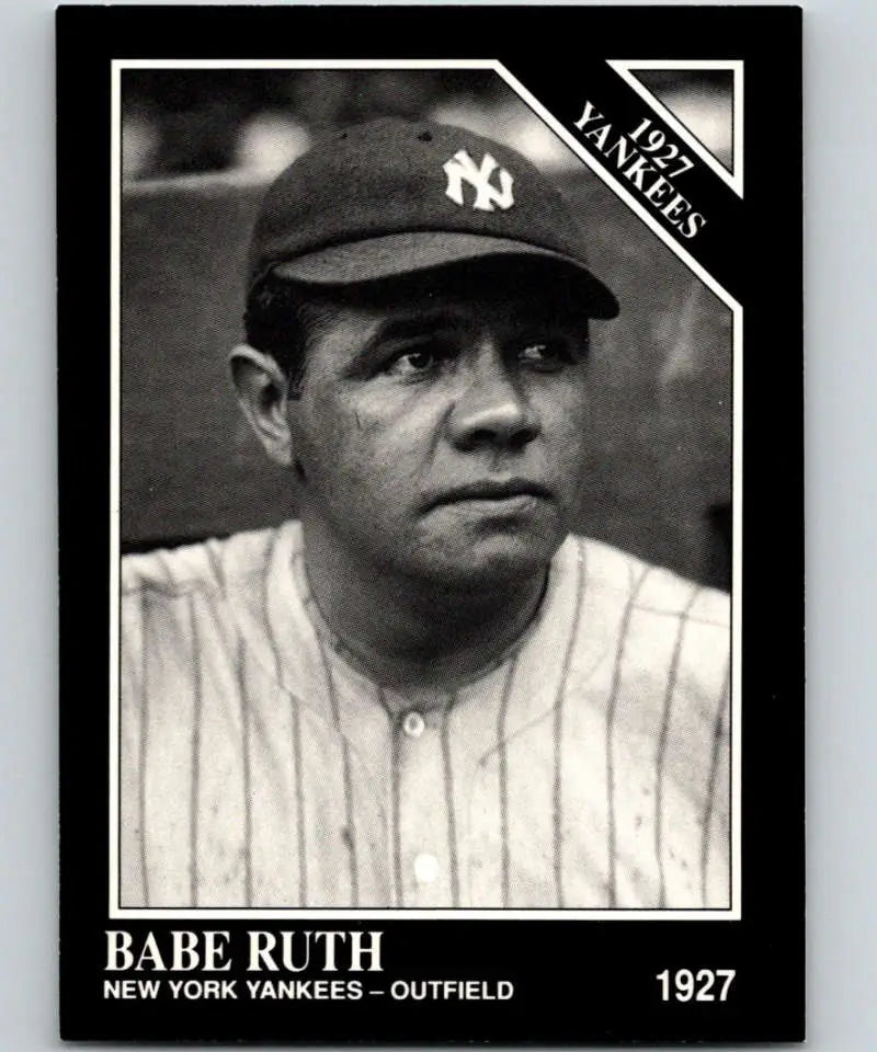Babe Ruth baseball card from 1991 Conlon Collection featuring New York Yankees player