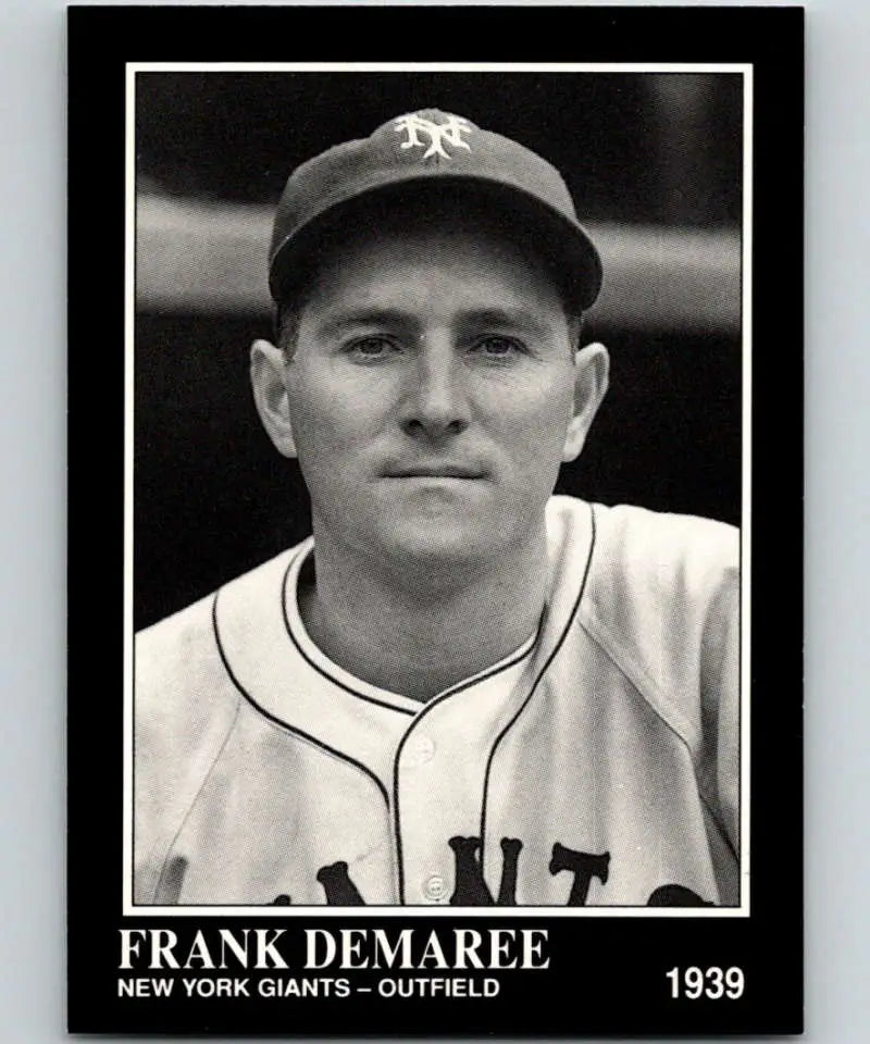 Black and white portrait of Frank Demaree, New York Giants baseball outfielder, 1939