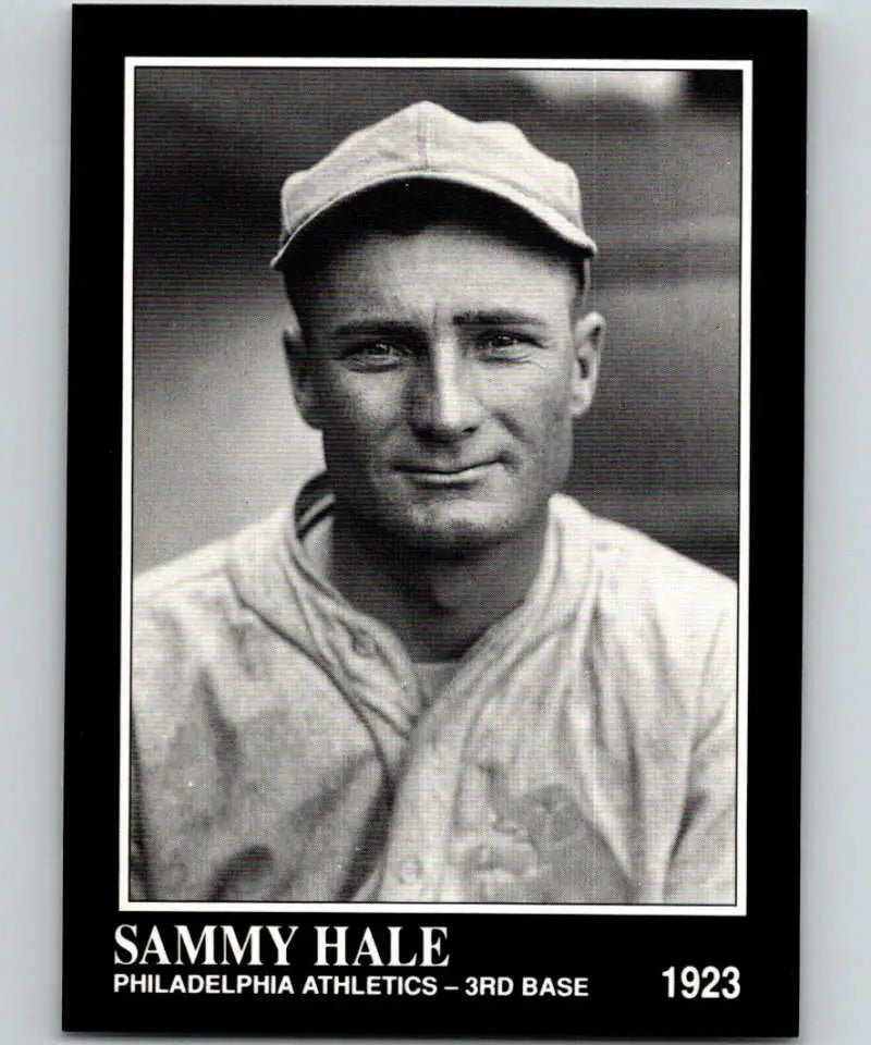 Black and white baseball card portrait of Sammy Hale from the Conlon Collection