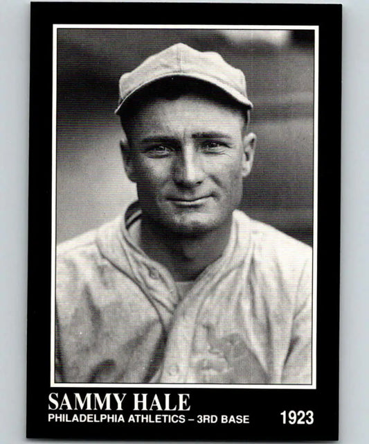 Black and white baseball card portrait of Sammy Hale from the Conlon Collection