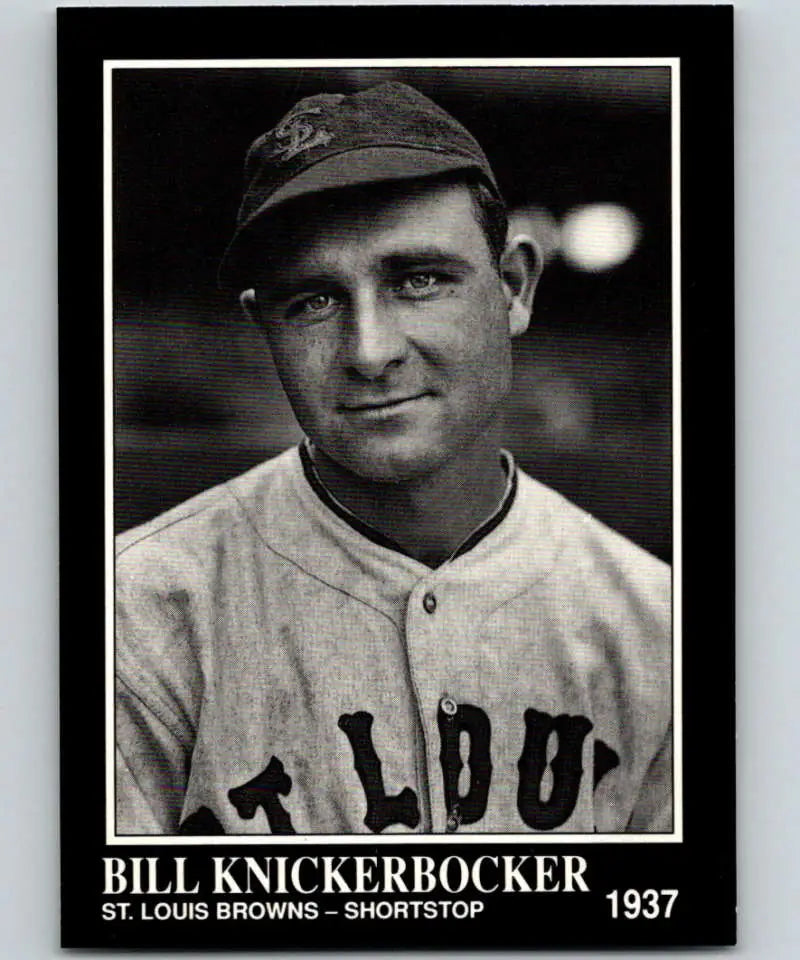Black and white St. Louis Browns baseball card featuring shortstop from 1937 Conlon Collection
