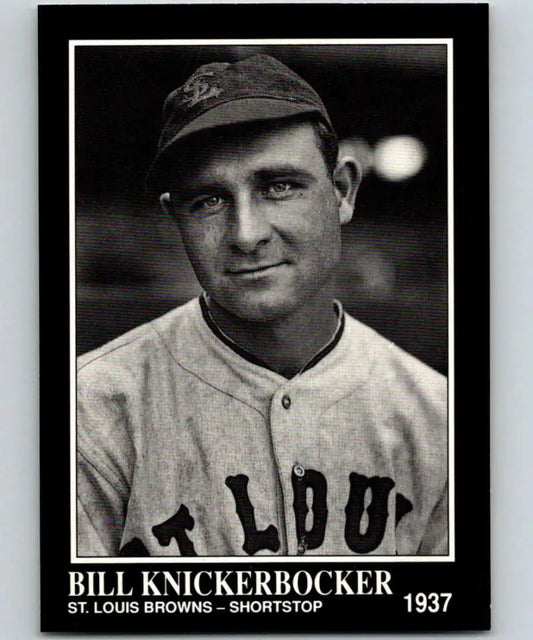 Black and white St. Louis Browns baseball card featuring shortstop from 1937 Conlon Collection
