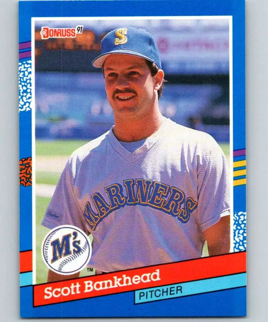 1991 Donruss baseball card of Scott Bankhead, Seattle Mariners pitcher collectible