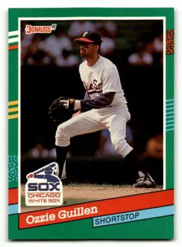 Ozzie Guillen Chicago White Sox baseball card with original gloss from 1991 Donruss