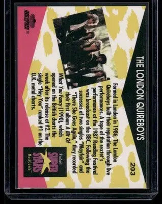 London Quireboys trading card from 1991 Pro Set Super Stars MusiCards collection