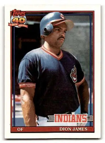 Original gloss Dion James Cleveland baseball card featuring Dion James Cleveland Indians player