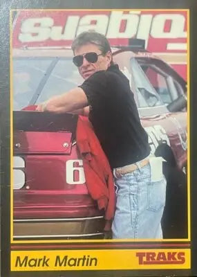 1991 Traks Mark Martin trading card showcasing NASCAR legend Mark Martin