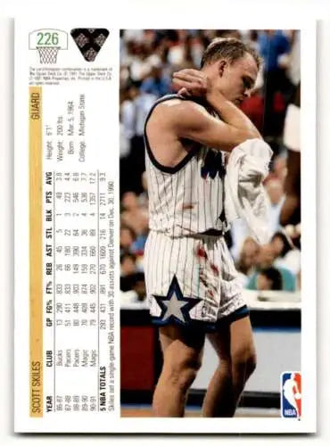 Scott Skiles Orlando Magic basketball card 1991 Upper Deck original gloss collectible
