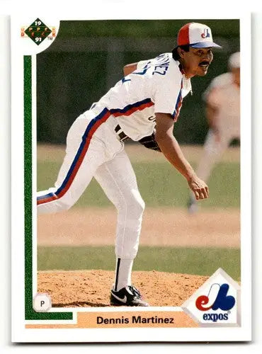 Original gloss Dennis Martinez Montreal baseball card from 1991 Upper Deck #385