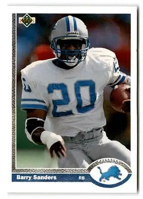 Barry Sanders 1991 Upper Deck #444 trading card for football card collectors