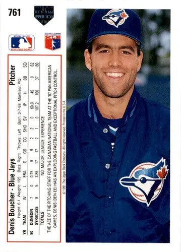 Original gloss 1991 Upper Deck Denis Boucher baseball card with ID 45635