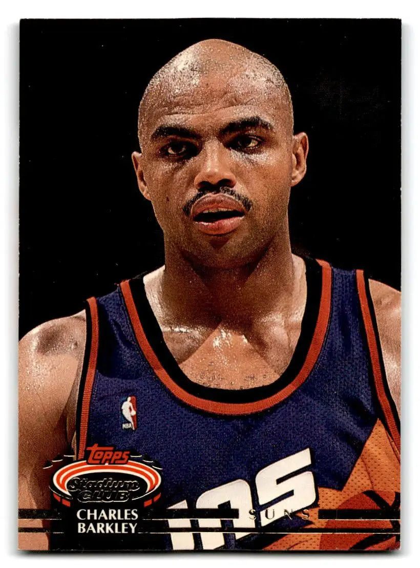 Charles Barkley basketball card from 1992-93 Stadium Club trading cards collection