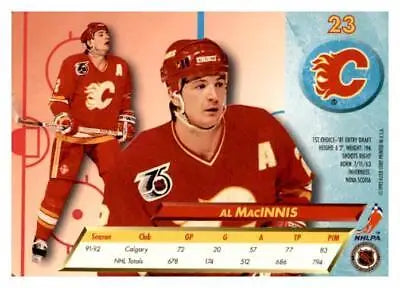 Al MacInnis hockey card from 1992-93 Ultra trading cards collection