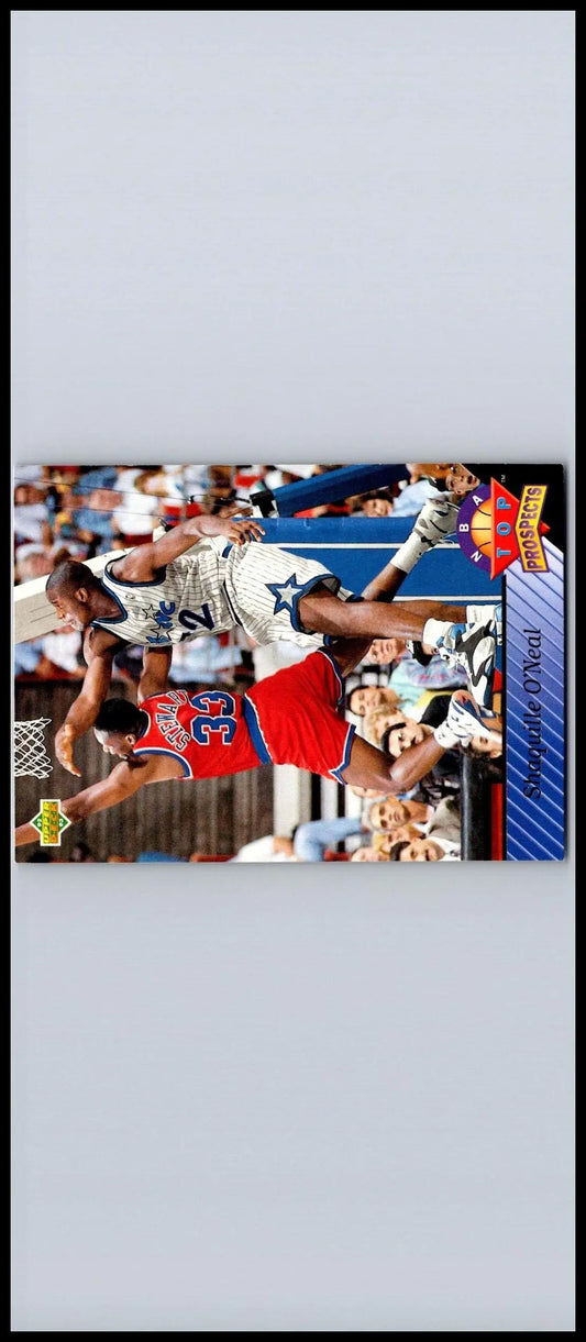 1992-93 Upper Deck #474 Shaquille O’Neal trading card featuring legendary basketball player