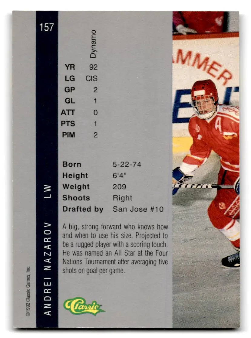 1992 Classic Four Sport #157 Andrei Nazarov - Trading Card