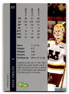 1992 Classic Four Sport #207 Doug Zmolek - Trading Cards