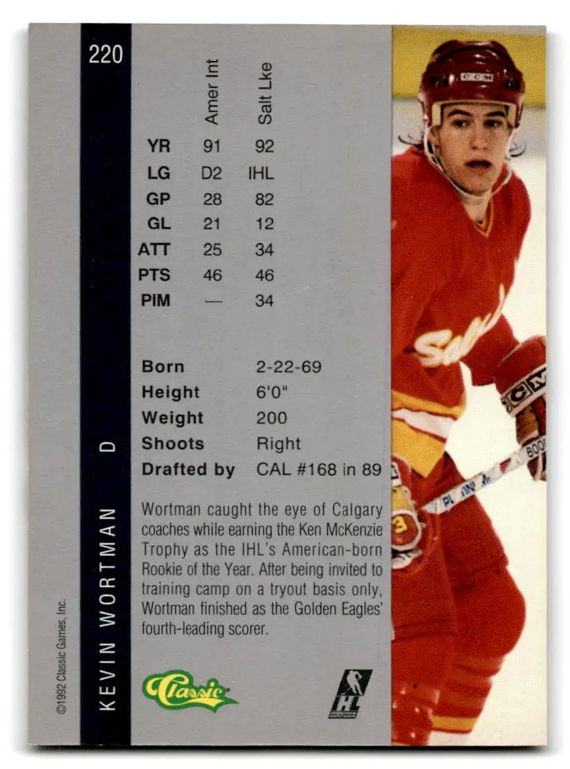 1992 Classic Four Sport #220 Kevin Wortman - Trading Card