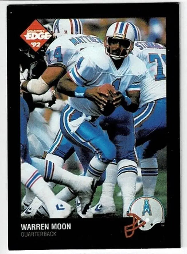 Collectors Edge Warren Moon Promo Cling Liner Card NFL Oilers Football HOF