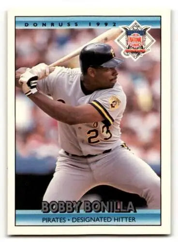 Bobby Bonilla Pittsburgh Pirates baseball card with original gloss from 1992 Donruss