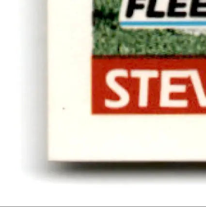 Corner of Fleer Football Steve Young card with red nameplate San Francisco 49ers
