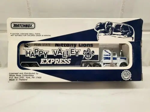 Matchbox Penn State Nittany Lions truck in packaging for collectors and fans