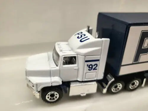 White and blue PSU semi-truck for 1992 Matchbox Penn State Nittany Lions collectible