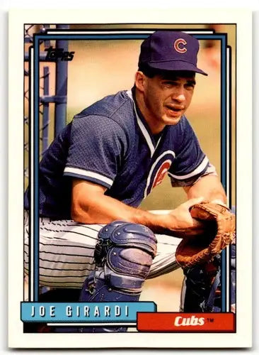 Original gloss Joe Girardi baseball card from 1992 Topps Near Mint Cubs collection