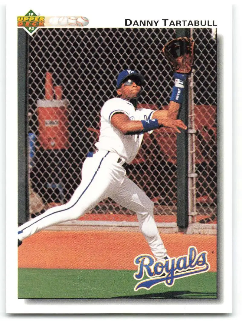 Baseball card of Danny Tartabull in batting stance for Kansas City Royals Upper Deck