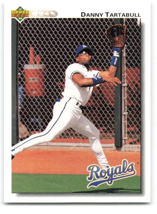 Baseball card of Danny Tartabull in batting stance for Kansas City Royals Upper Deck