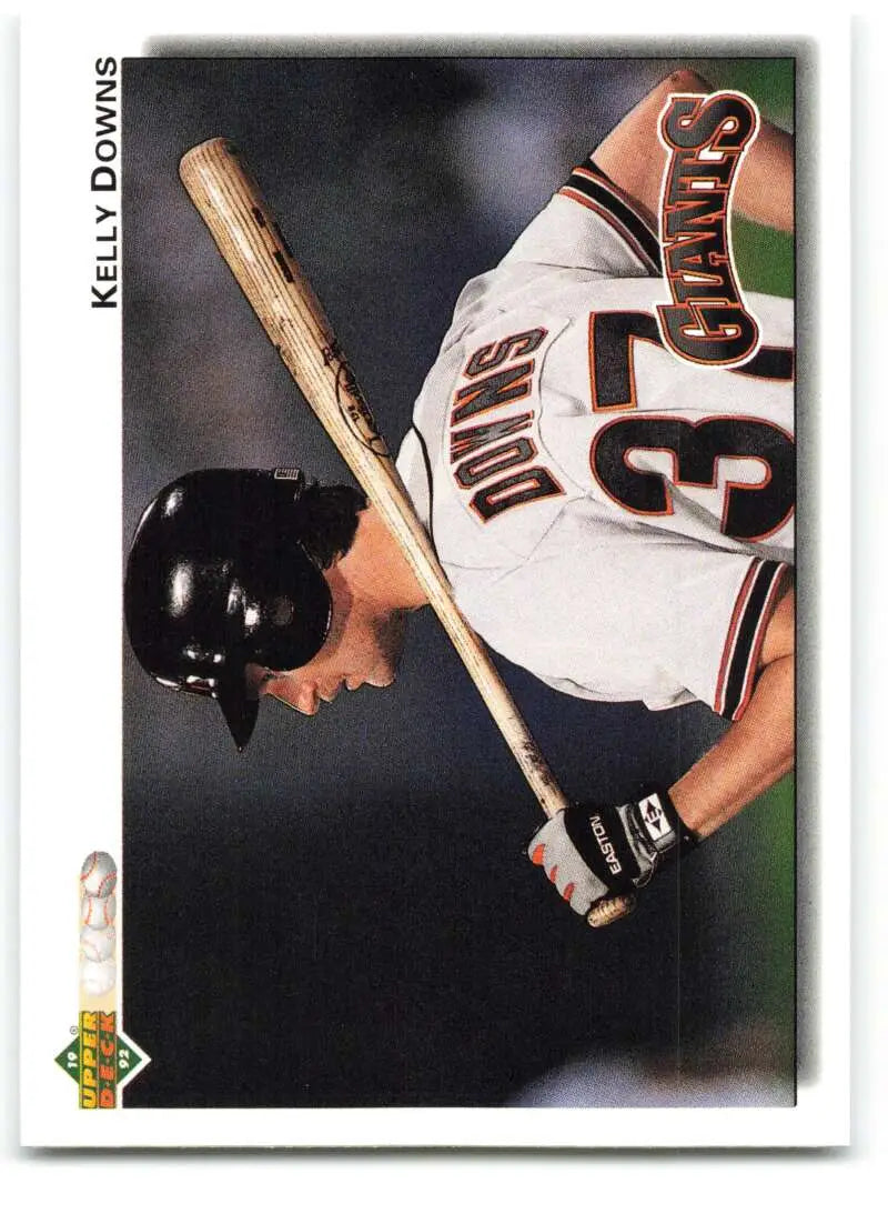 Baseball trading card of Kelly Downs, San Francisco Giants player from Upper Deck