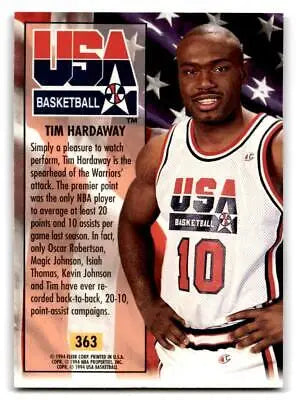 Tim Hardaway trading card from 1993-94 Ultra #363 featuring a classic basketball design