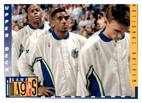 Original gloss of 1993-94 Upper Deck Basketball trading card featuring Sean Rooks Jim Jackson Tim Legler near mint Mavericks