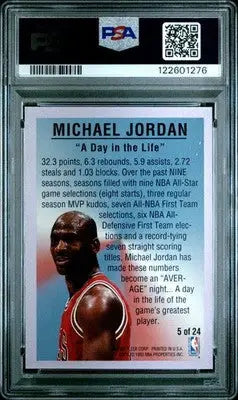 1993 Fleer All-Stars Michael Jordan #5 Basketball PSA 8