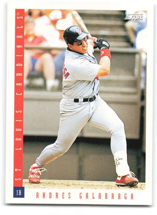 Andres Galarraga batting stance on 1993 Score St. Louis Cardinals baseball card
