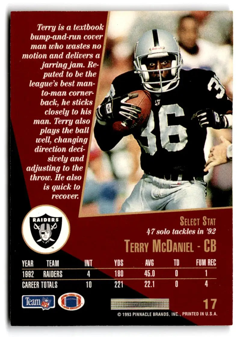 1993 Select #17 Terry McDaniel - Trading Card