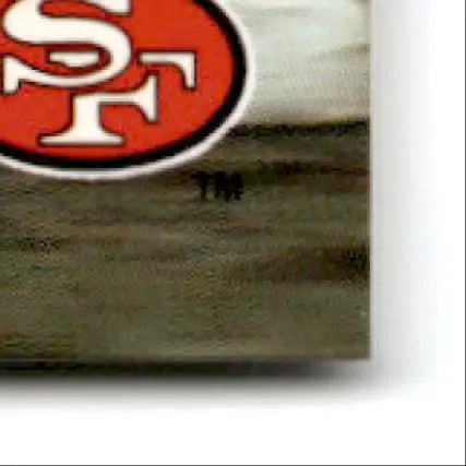 Partial view of skybox football impact trading card featuring impact steve young San Francisco 49ers