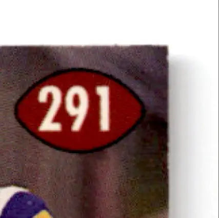 Dark red oval with 291 number on Skybox Football Impact Steve Young card
