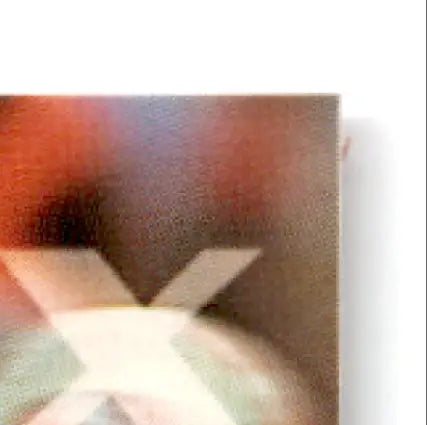 Part of a printed Skybox Football Impact image with an X-shape featuring Impact Steve Young