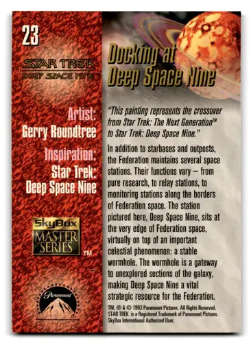 Skybox Star Trek trading card from Star Trek Master Series Docking at Deep Space Nine