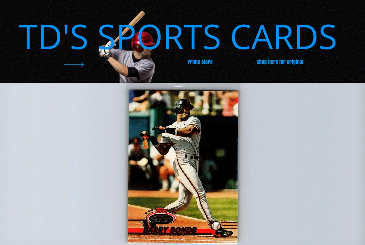 1993 Stadium Club #684 Barry Bonds baseball card for trading card collectors