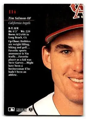 Tim Salmon baseball card from 1993 Studio #114, a must-have for trading cards collectors