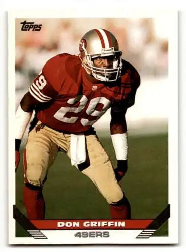 Don Griffin San Francisco 49ers football card, original gloss condition, 1993 Topps #47